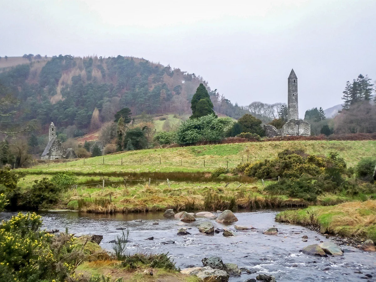 The round tower at Glendalough in Ireland