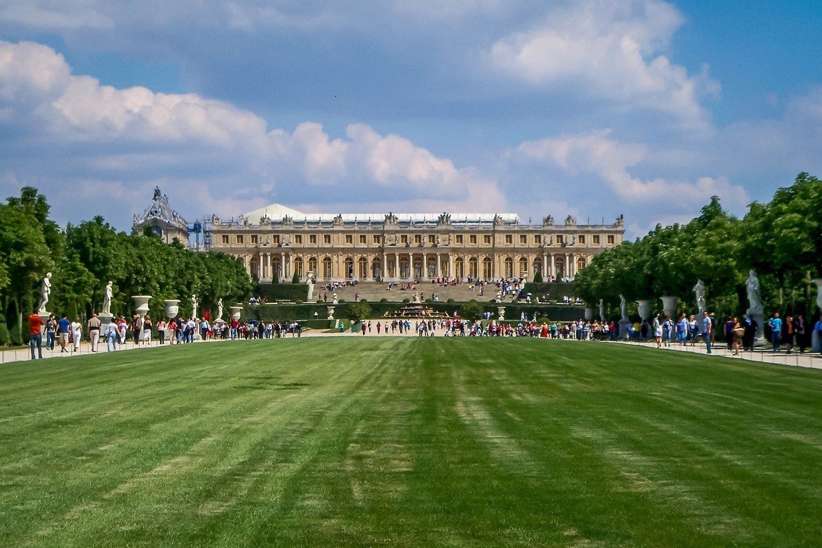 A view of the Palace from the Versailles Gardens.