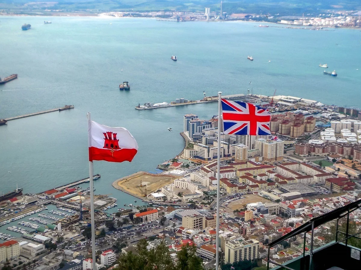 The view of Gibraltar from the summit of The Rock