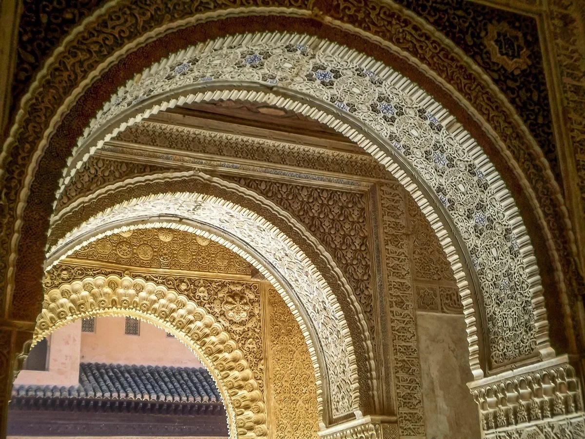 Parallel arches inside the Alhambra