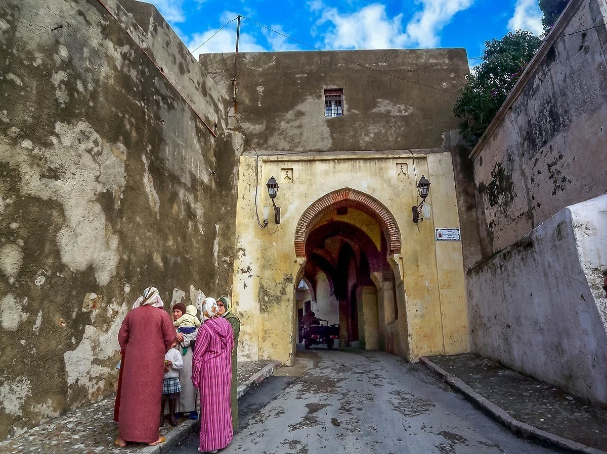 Women in the medina of Tangier, Morocco