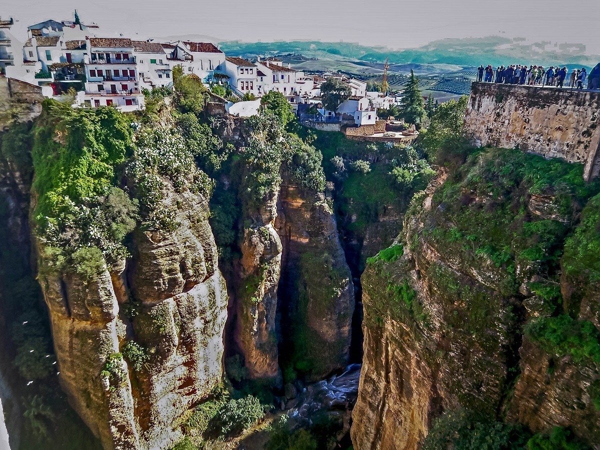 The deep gorges in Ronda