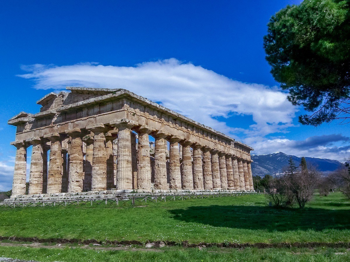 The temple ruins of Paestum, Italy