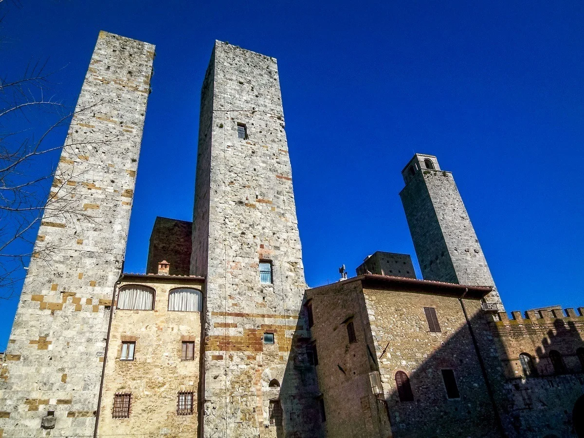 Three towers from the Renaissance period in this UNESCO World Heritage Site