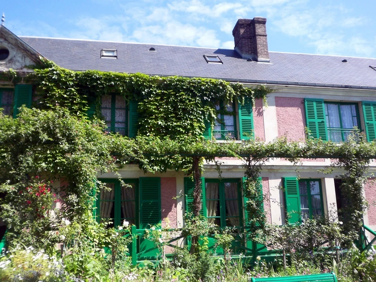 Monet's House in Giverny, France as viewed from the Clos Normand garden