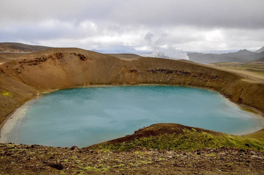 Lake in the Krafla caldera 