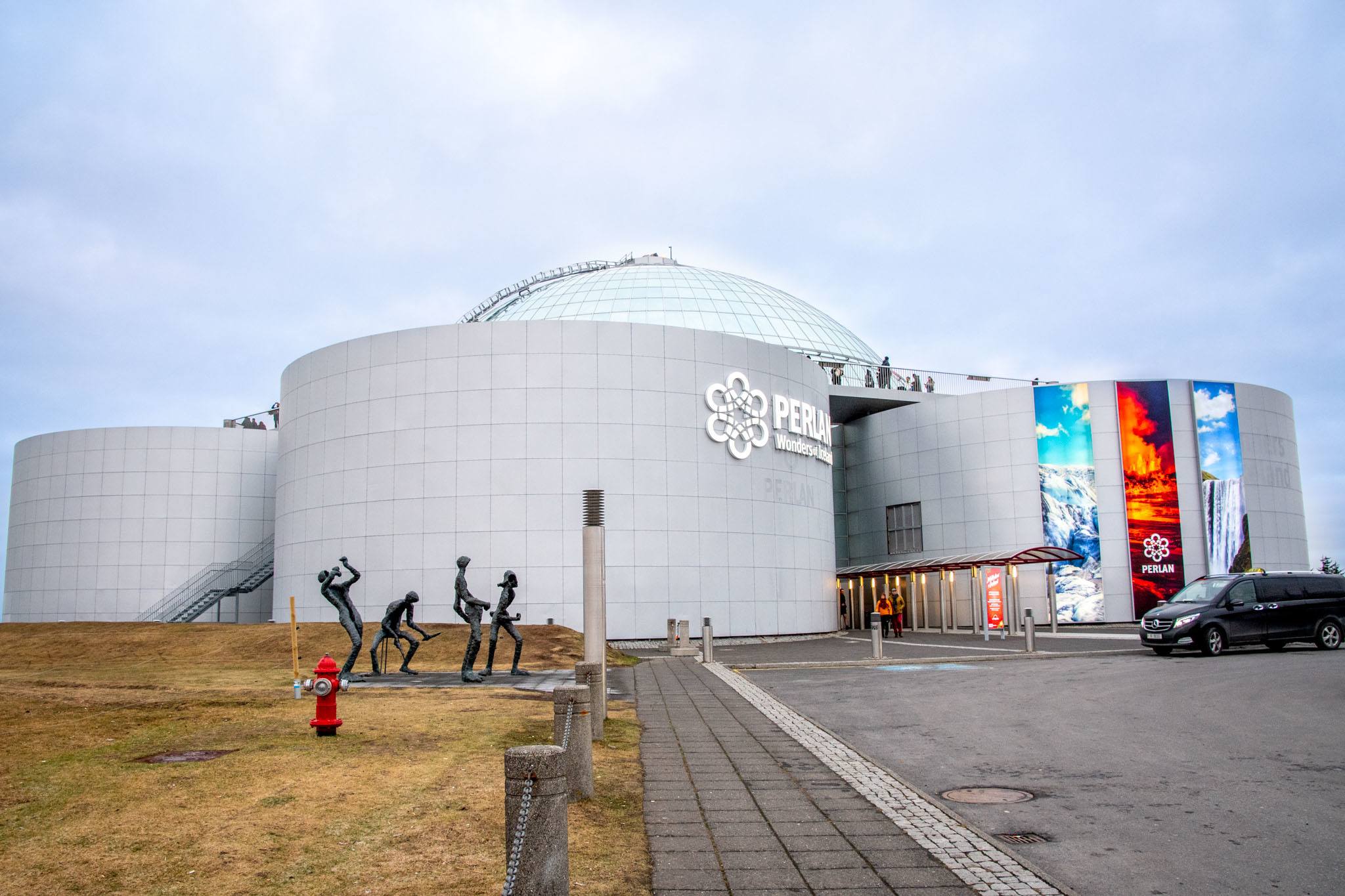 The Perlan in Reykjavik is a cultural center built in the city's old water storage towers