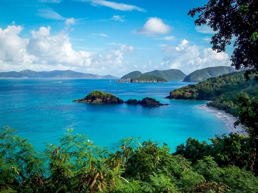 View of Trunk Bay St John from the overlook
