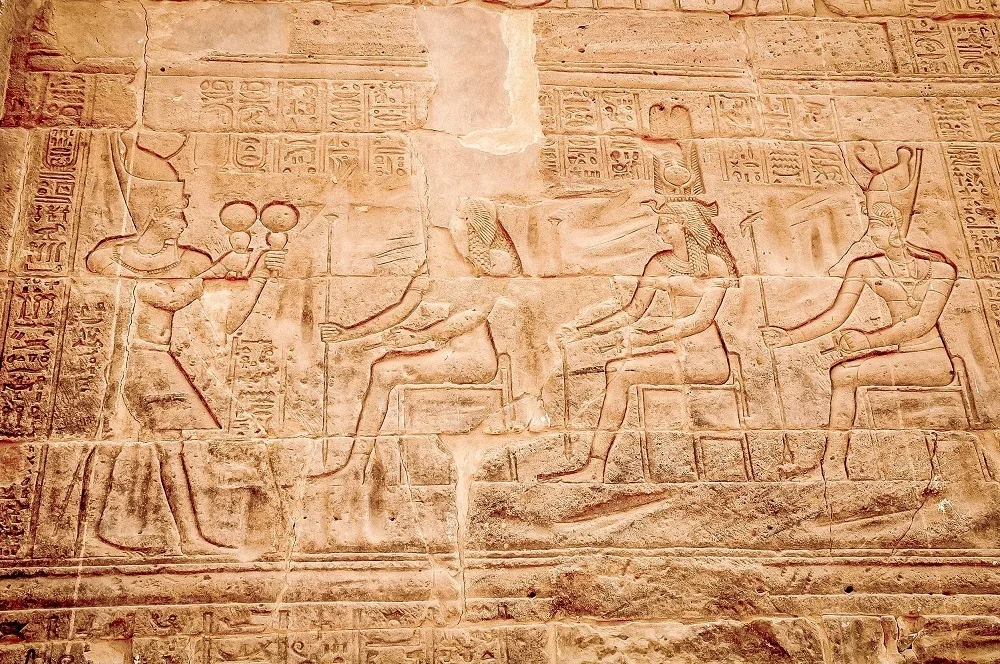 Brilliant carvings of pharaohs and gods