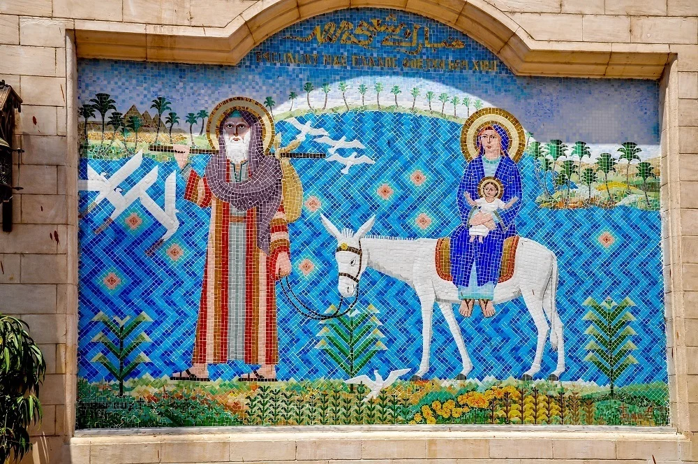 Greek-style mosaic at the Hanging Church