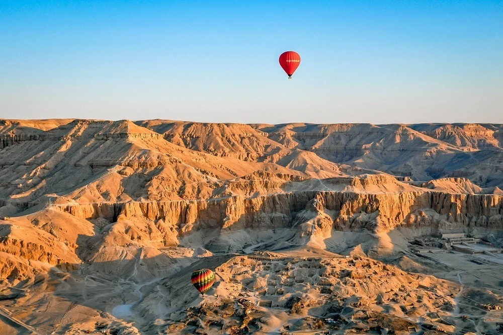 Hot air balloon Egypt over the Valley of the Kings