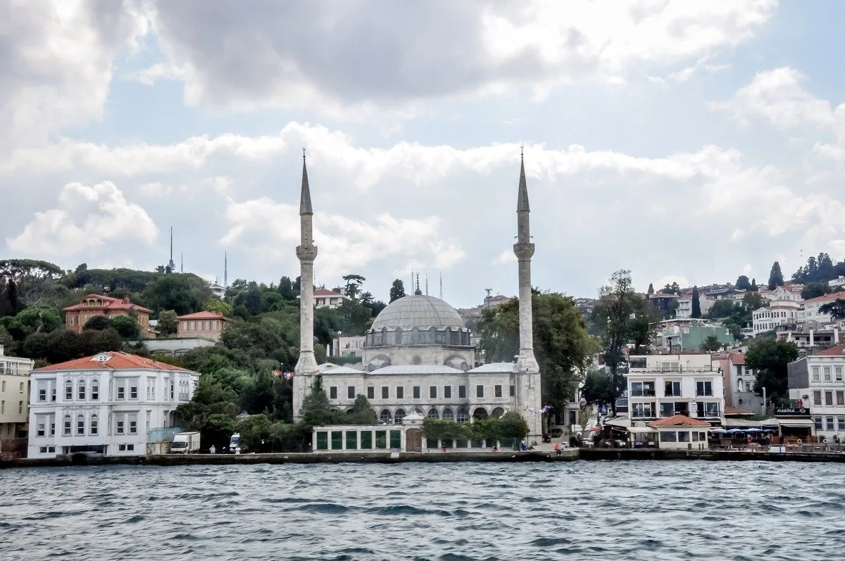 A mosque at the end of the water