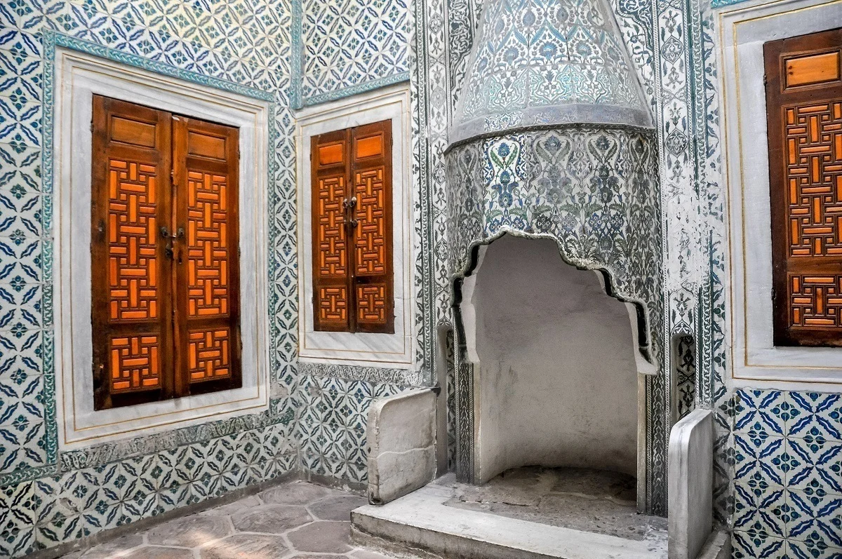 Inside the harem of the Topkapi Palace Museum in Istanbul