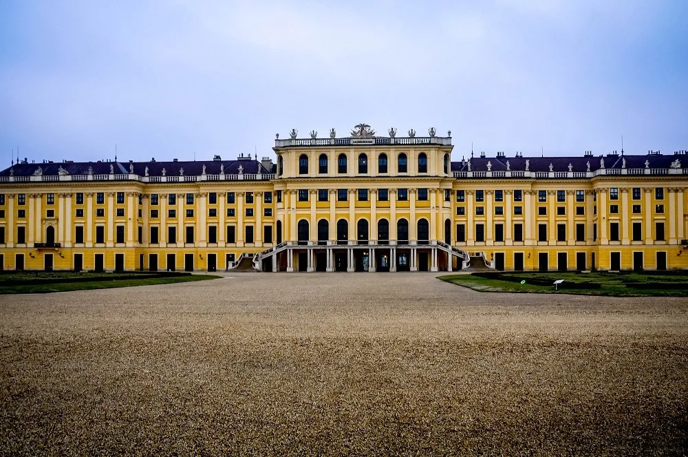 Vienna's Schonbrunn Palace and courtyard