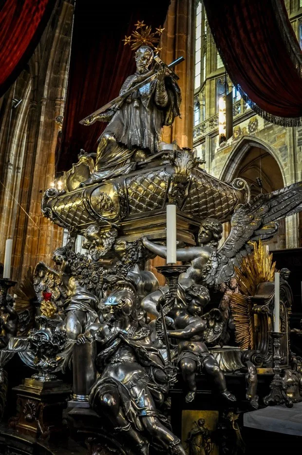 Tomb of St. John Nepomuk in the Prague castle cathedral