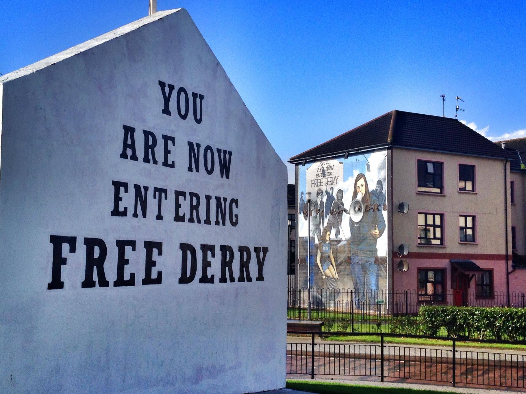 You Are Now Entering Free Derry, the most famous Derry mural