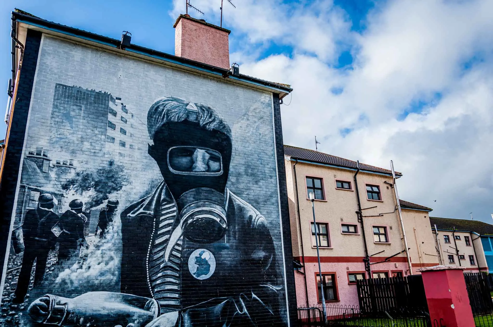 One of the Bloody Sunday Derry murals in Northern Ireland