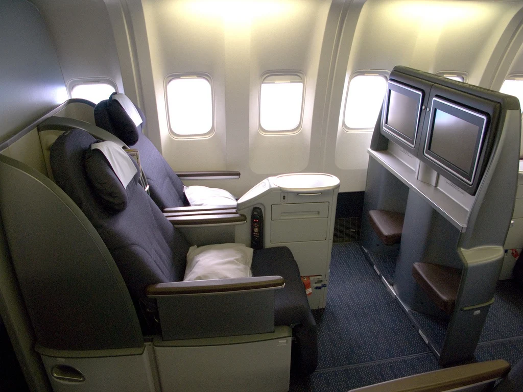First class seats on a plane