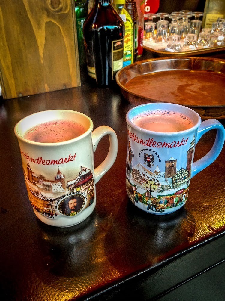 Two cups of mulled wine