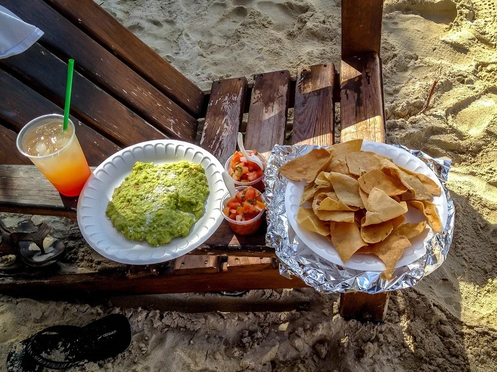 Beverages and snacks at Chankanaab National Park.  All of the Chankanaab Park reviews we'd read mentioned how great the food is here, and we'd agree.