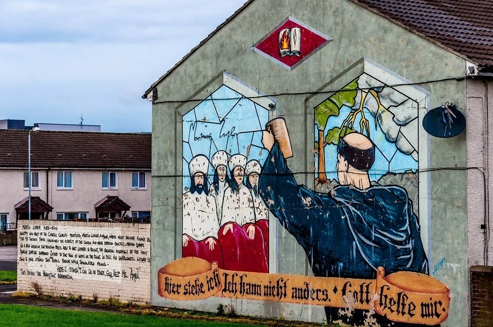 Mural showing Martin Luther, part of a re-imaging project