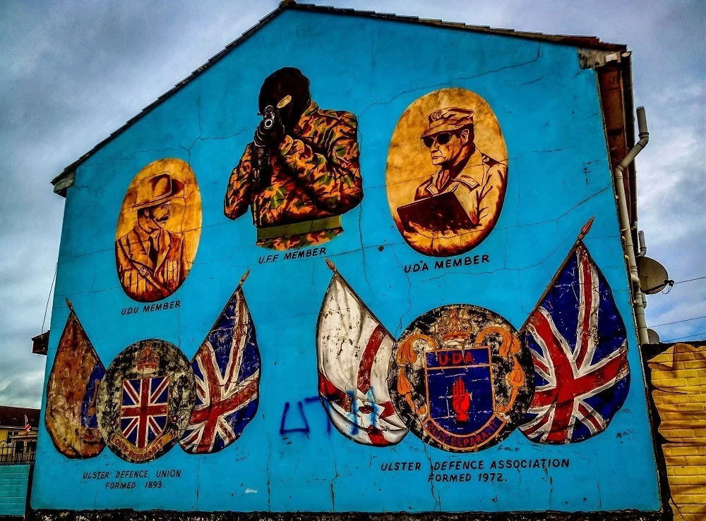 Loyalist sniper, one of the most famous Belfast murals