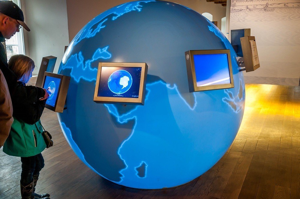 An interactive exhibit inside The UNESCO World Heritage Visitor Centre