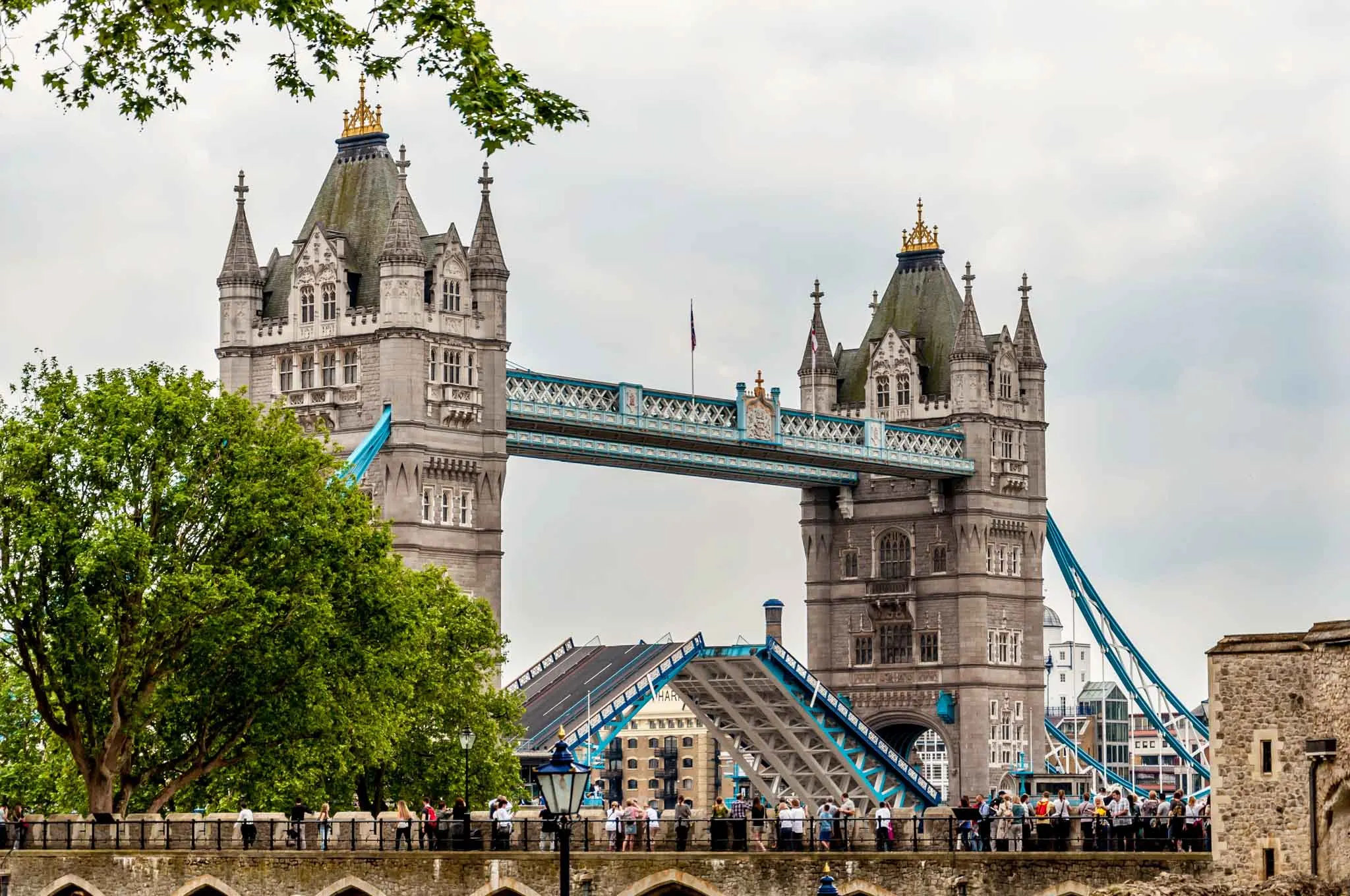 The Tower Bridge as viewed from the Tower of London - the final stop on your Heathrow Layover itinerary.