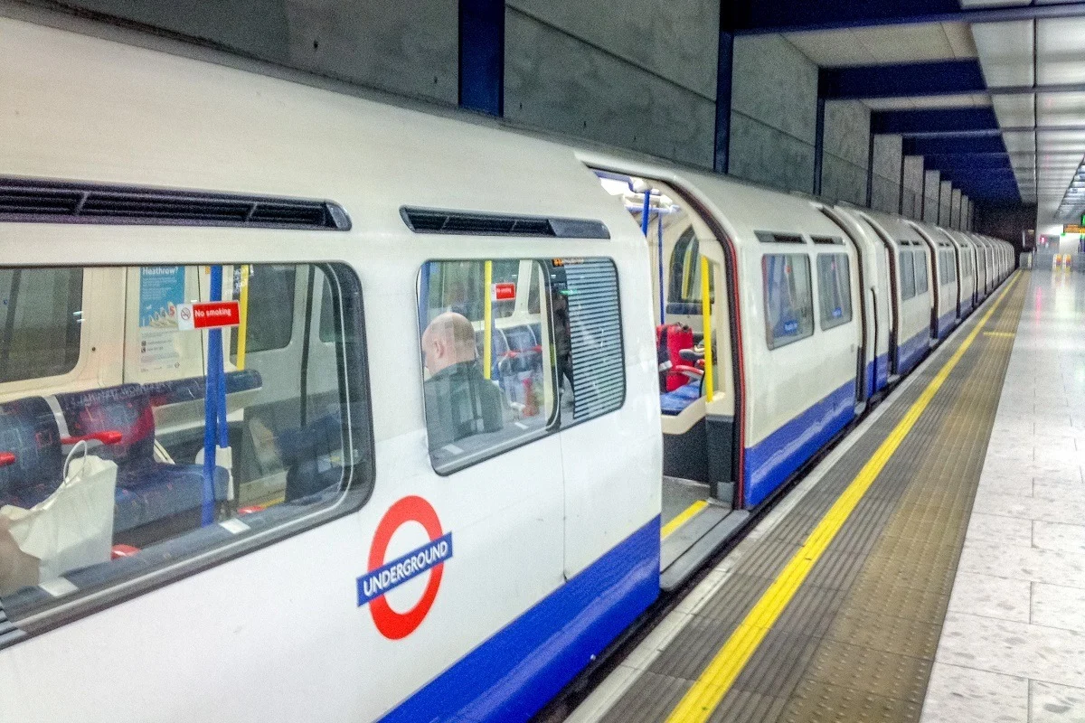 London Underground cars in a station