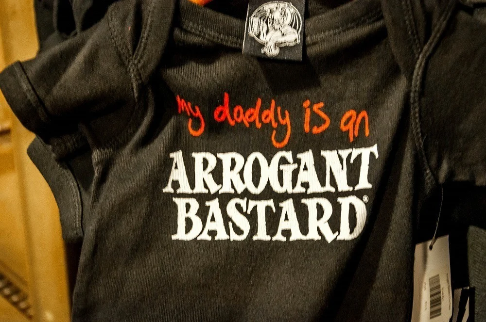 T-shirt saying My Daddy is an Arrogant Bastard at Stone Brewing Company