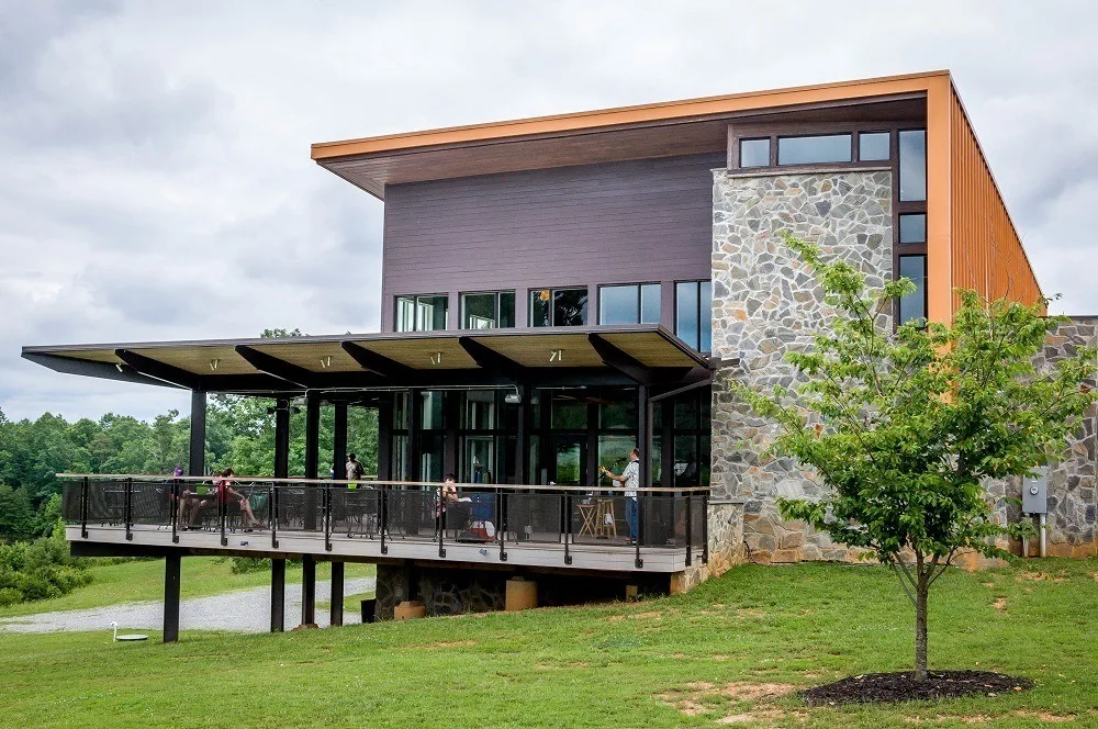 The LEED certified building at Cooper Vineyards on the Heart of Virginia Wine Trail