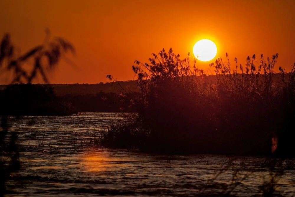 Sunset over the Zambezi River