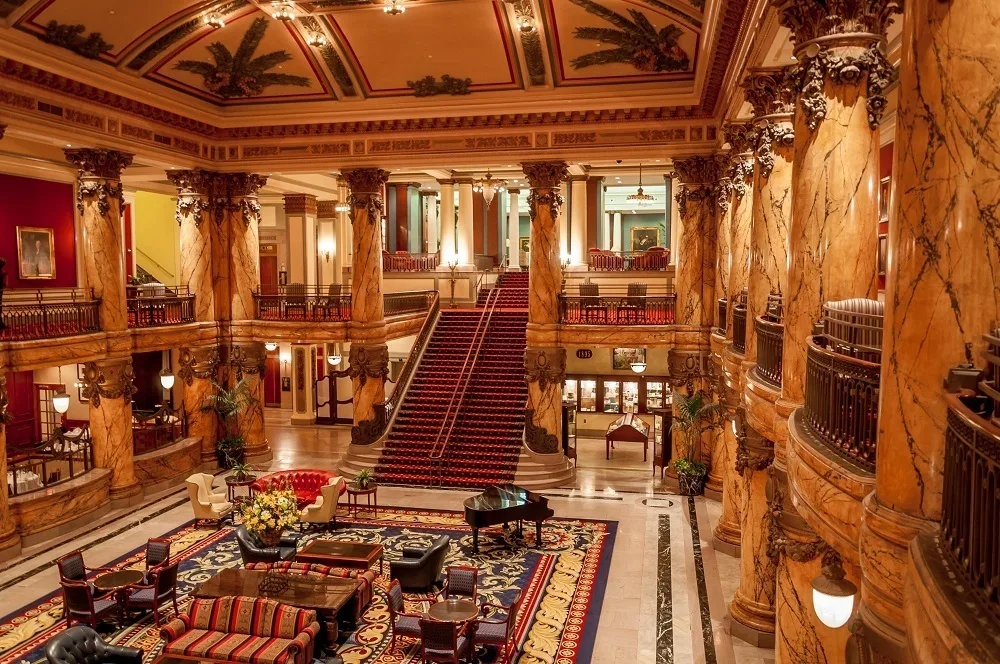 The Grand Staircase at The Jefferson Hotel in Richmond