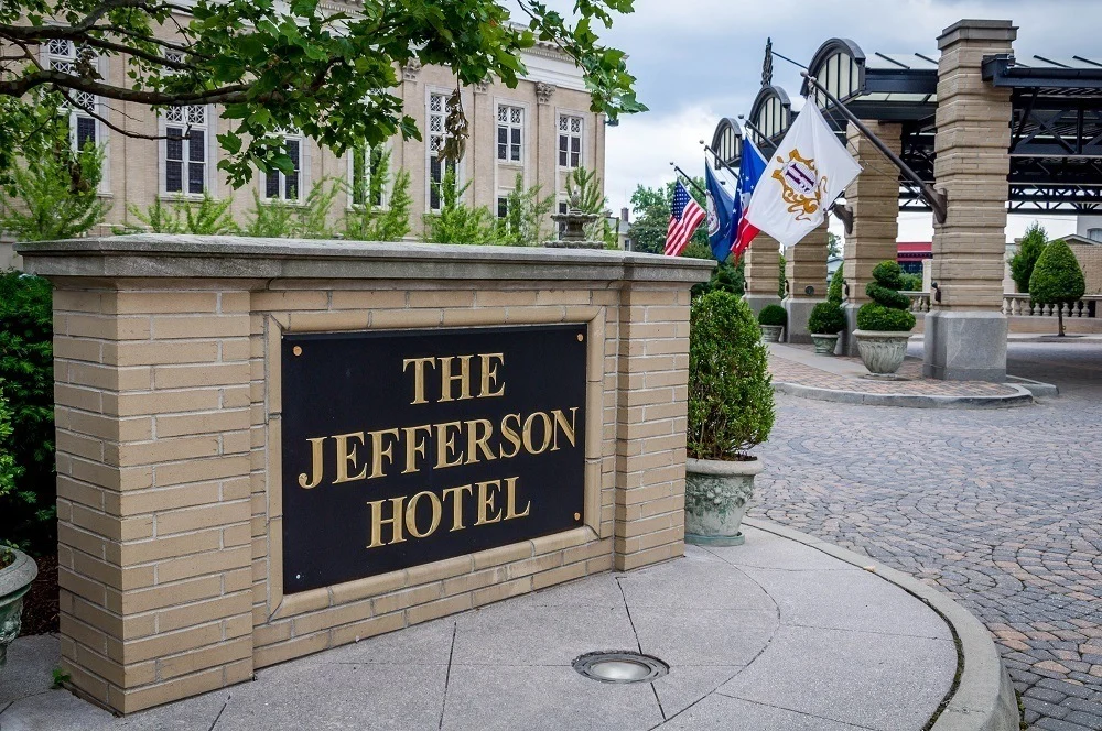 Sign for The Jefferson Hotel, one of the hotels that deserves its positive TripAdvisor reviews