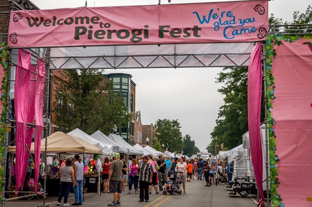 The street during the annual Pierogi Fest in Whiting, one of the top things to do in NWI
