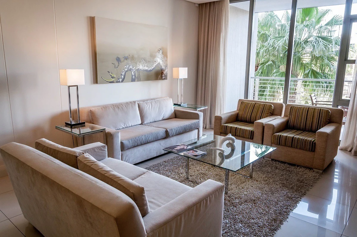 The living room at The Lawhill Luxury Apartments Cape Town