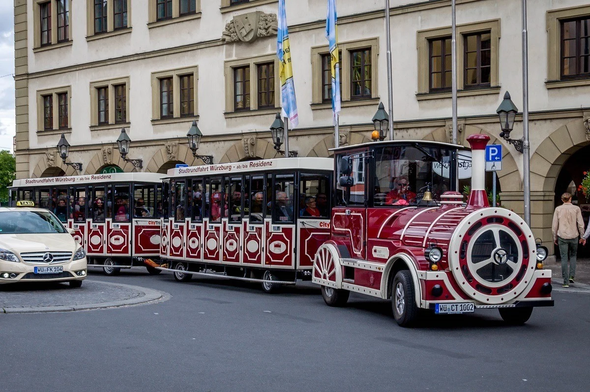 The tourist train operated by Wurzburg Tourism