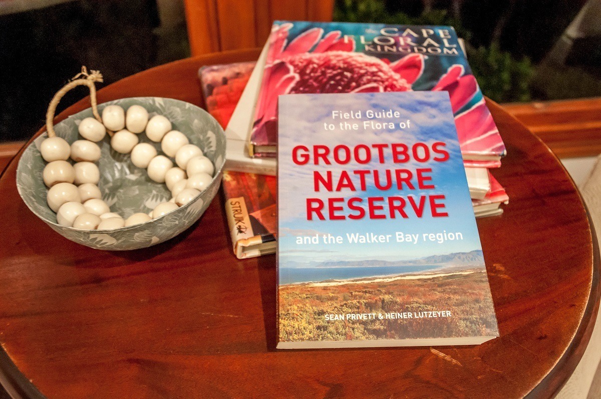 The Field Guide to the Flora of Grootbos Nature Reserve and the Walker Bay Region on a table