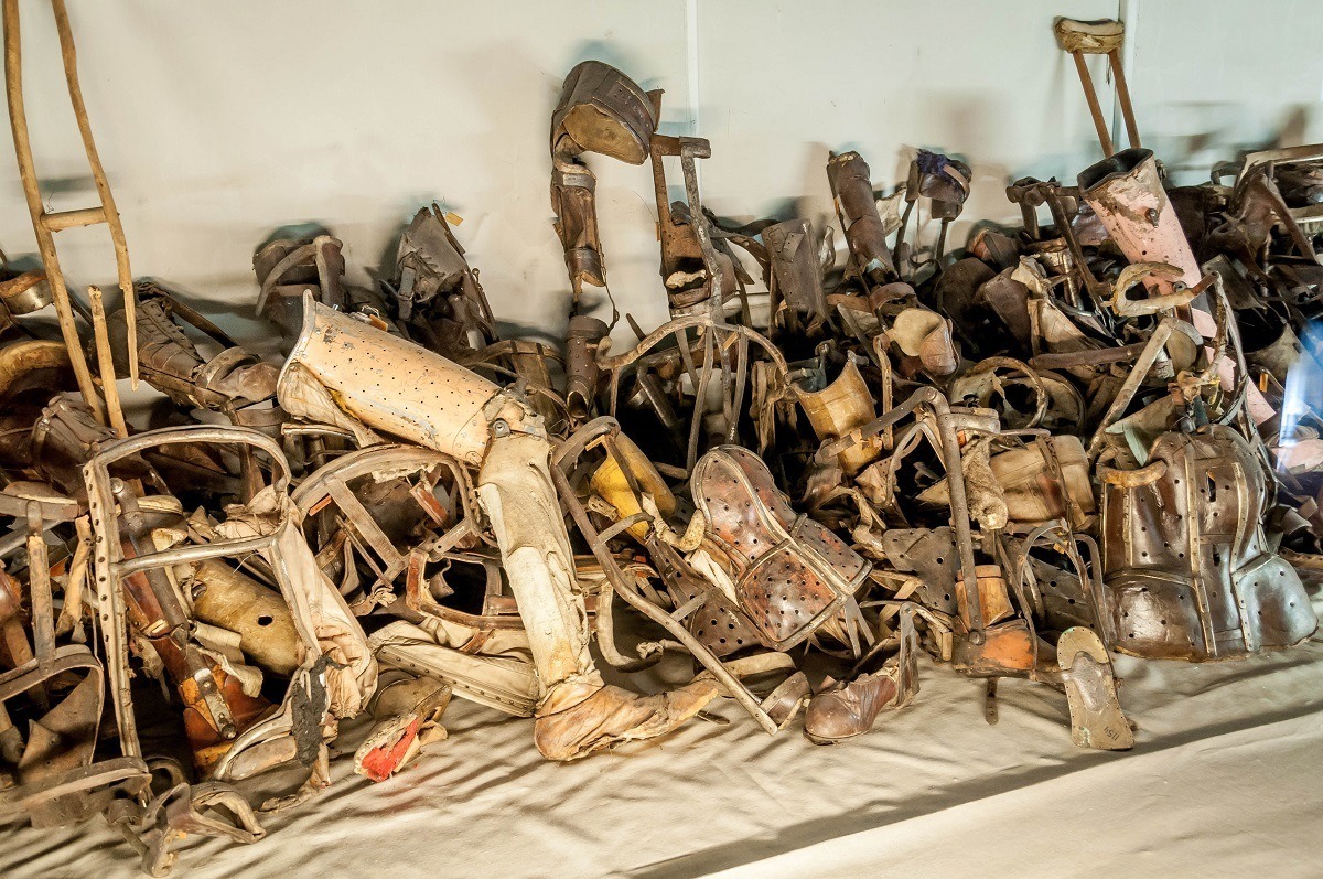 Prosthetic limbs and other medical supplies taken from their deceased owners