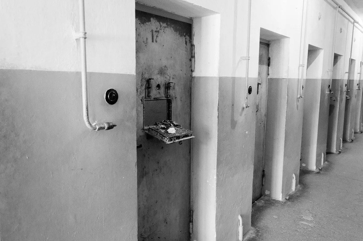 Prison cell doors at Buchenwald