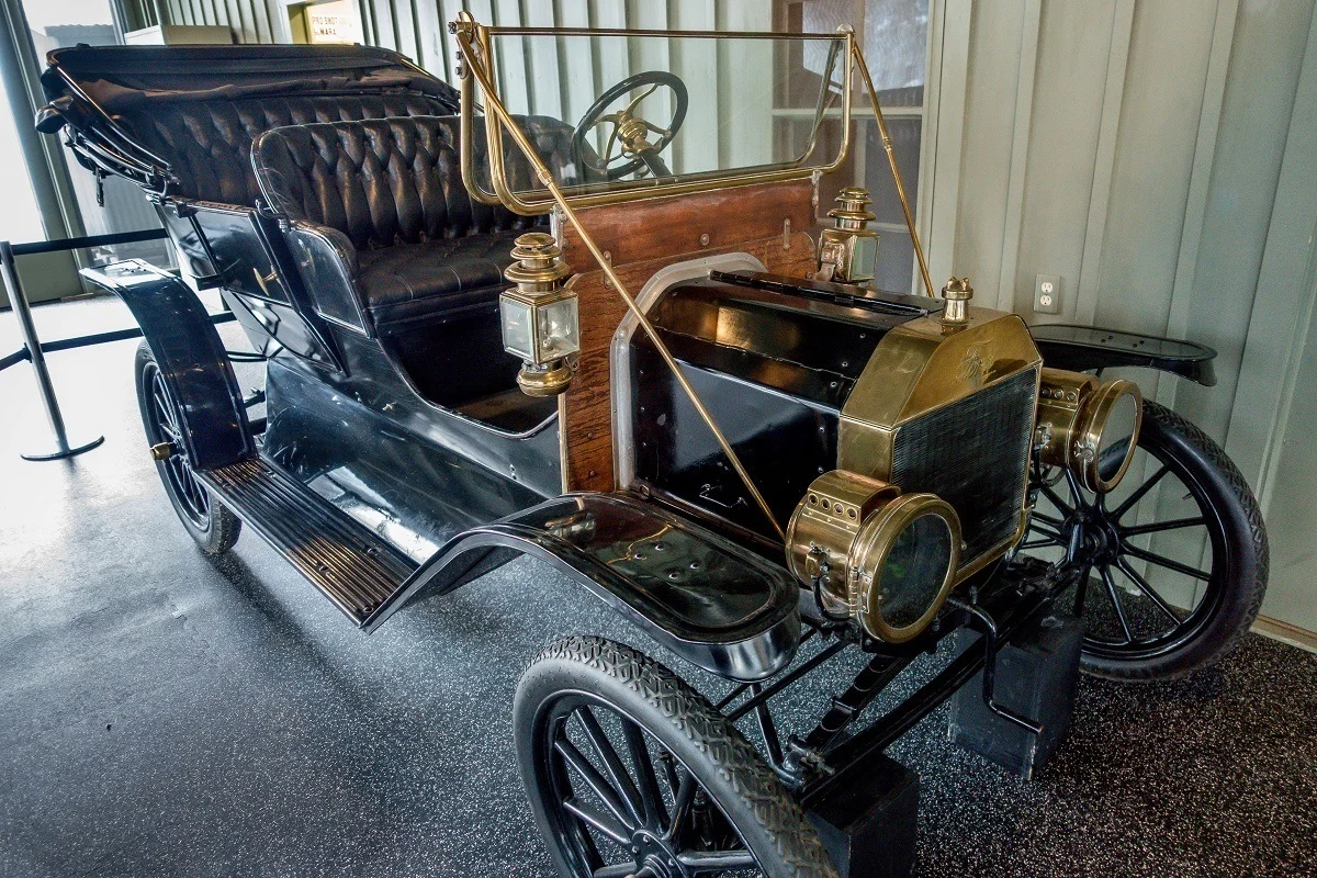 Black Model T car.