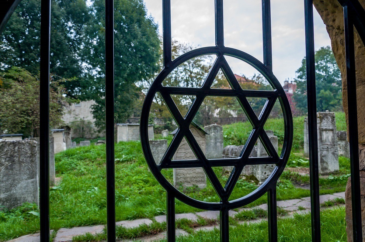 A cemetery in the Jewish ghetto of Krakow