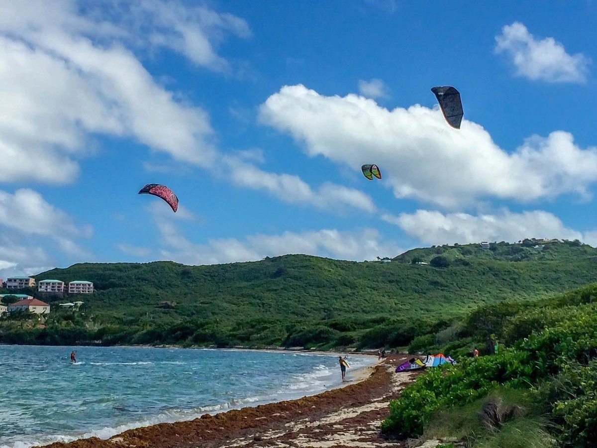 Kitesurfing on St Croix