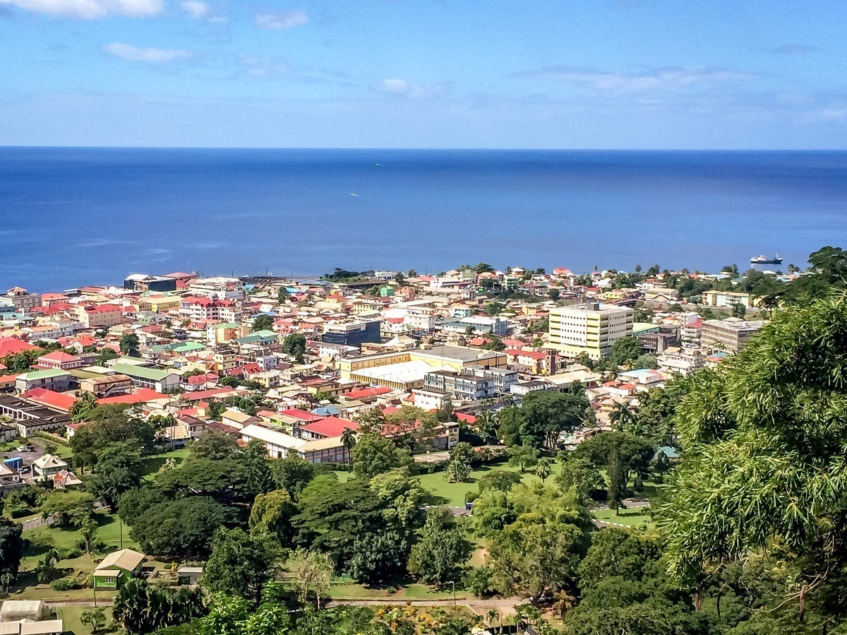 Roseau, Dominica from the Morne Bruce Viewpoint.