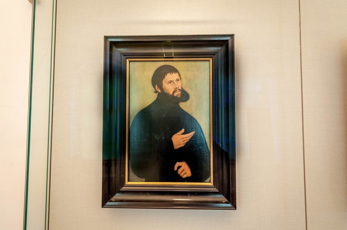 Painting of Martin Luther in disguise as Junker Jörg by Lucas Cranach the Elder