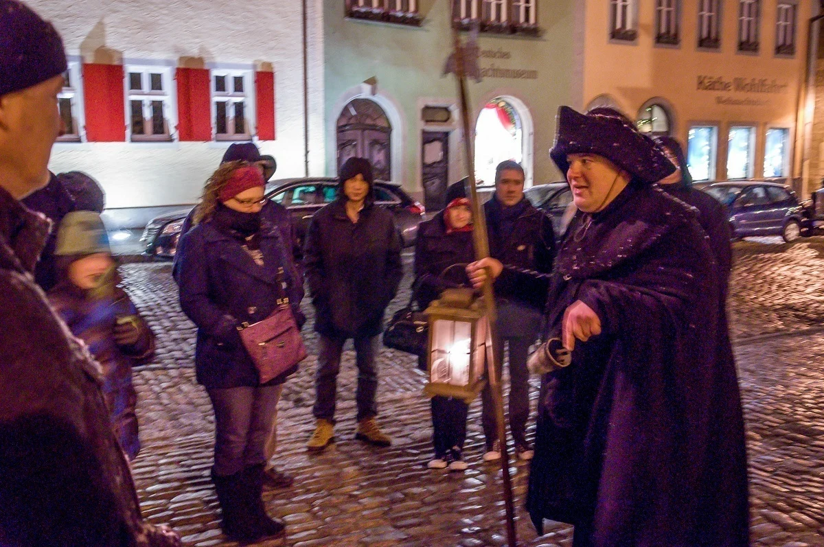 People on the Rothenburg Nightwatchman Tour