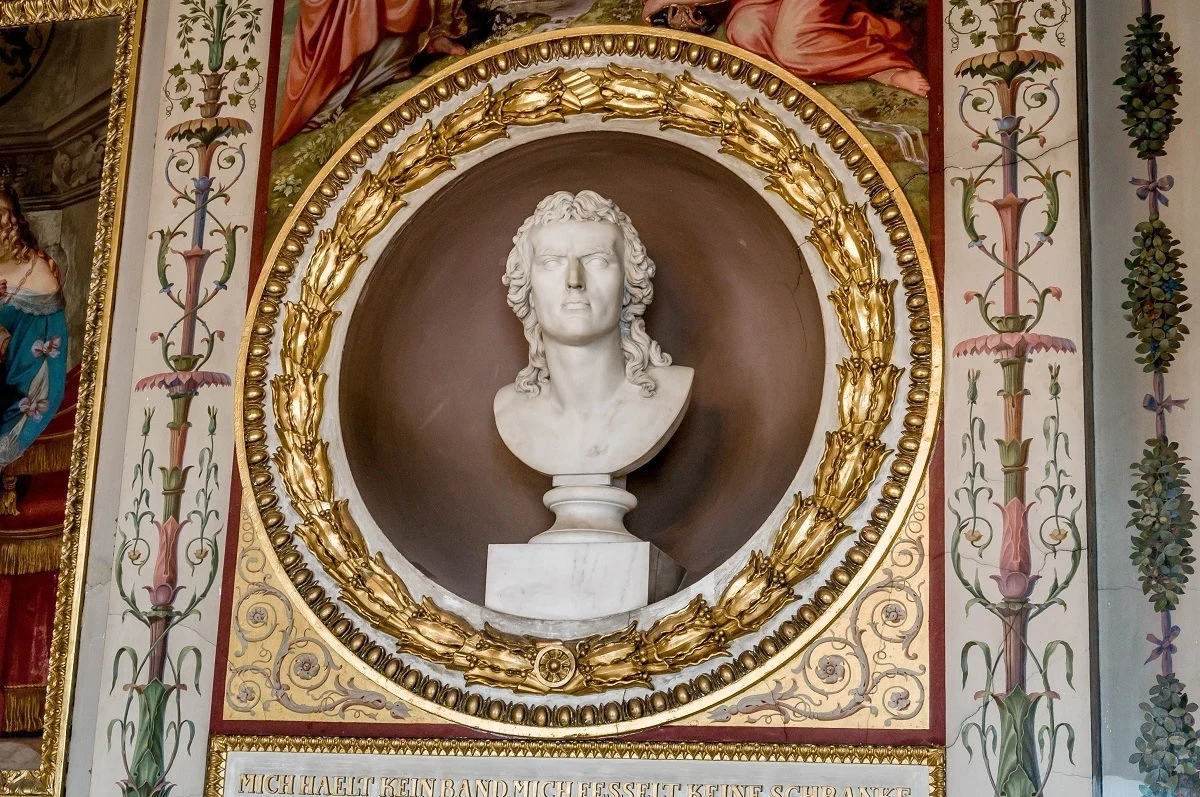 The bust of Schiller in the Royal Palace