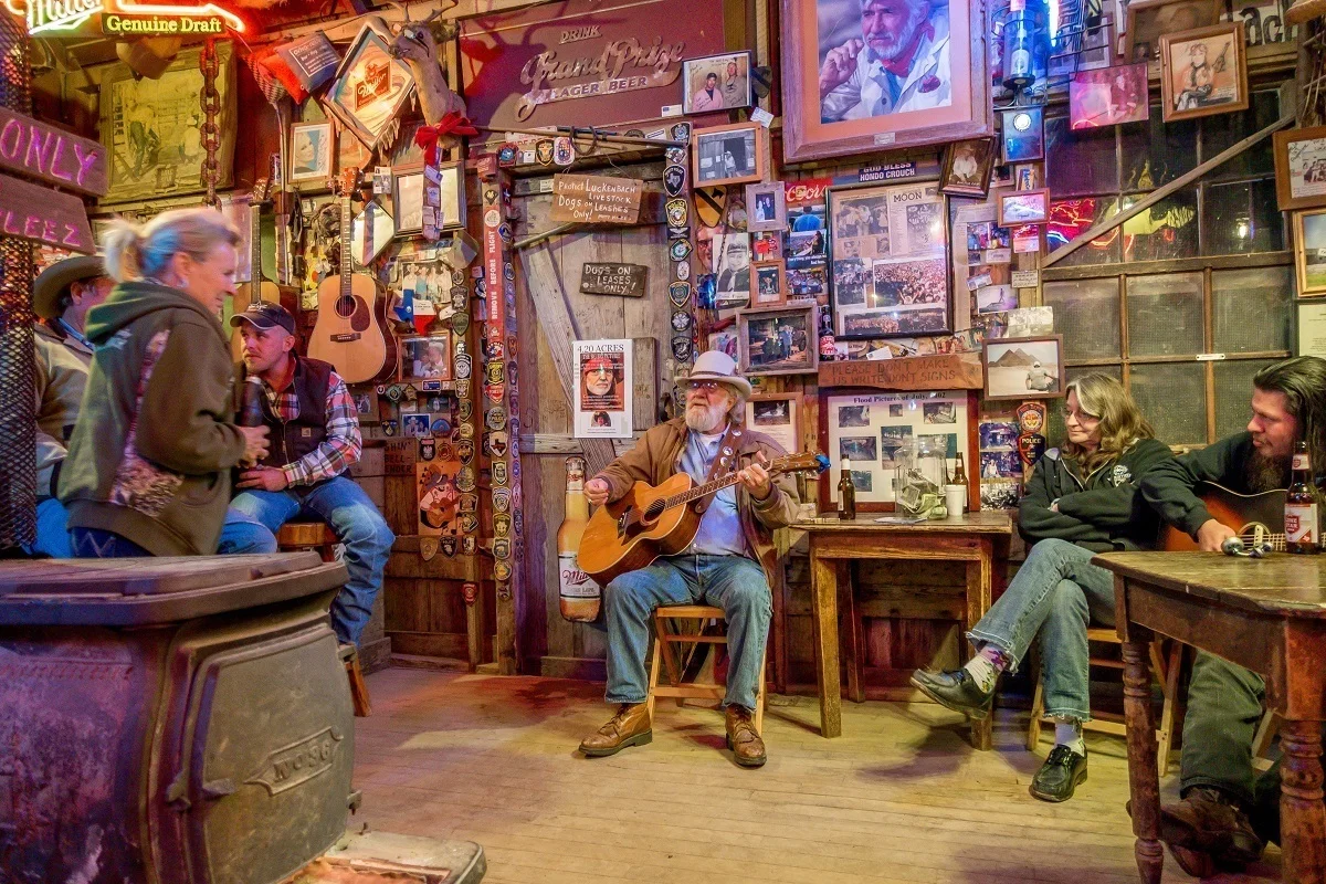 Country musician playing guitar 