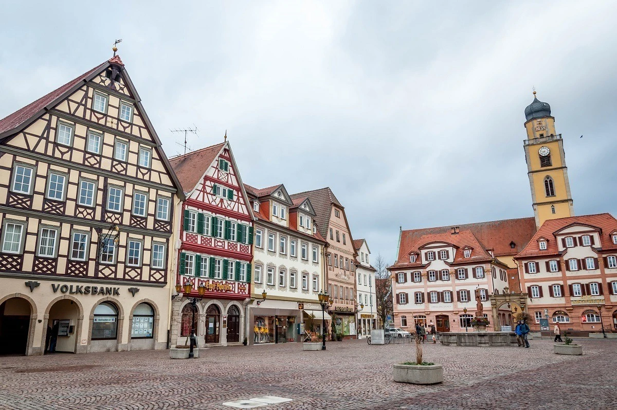 The Market Square in Bad Mergentheim, Germany