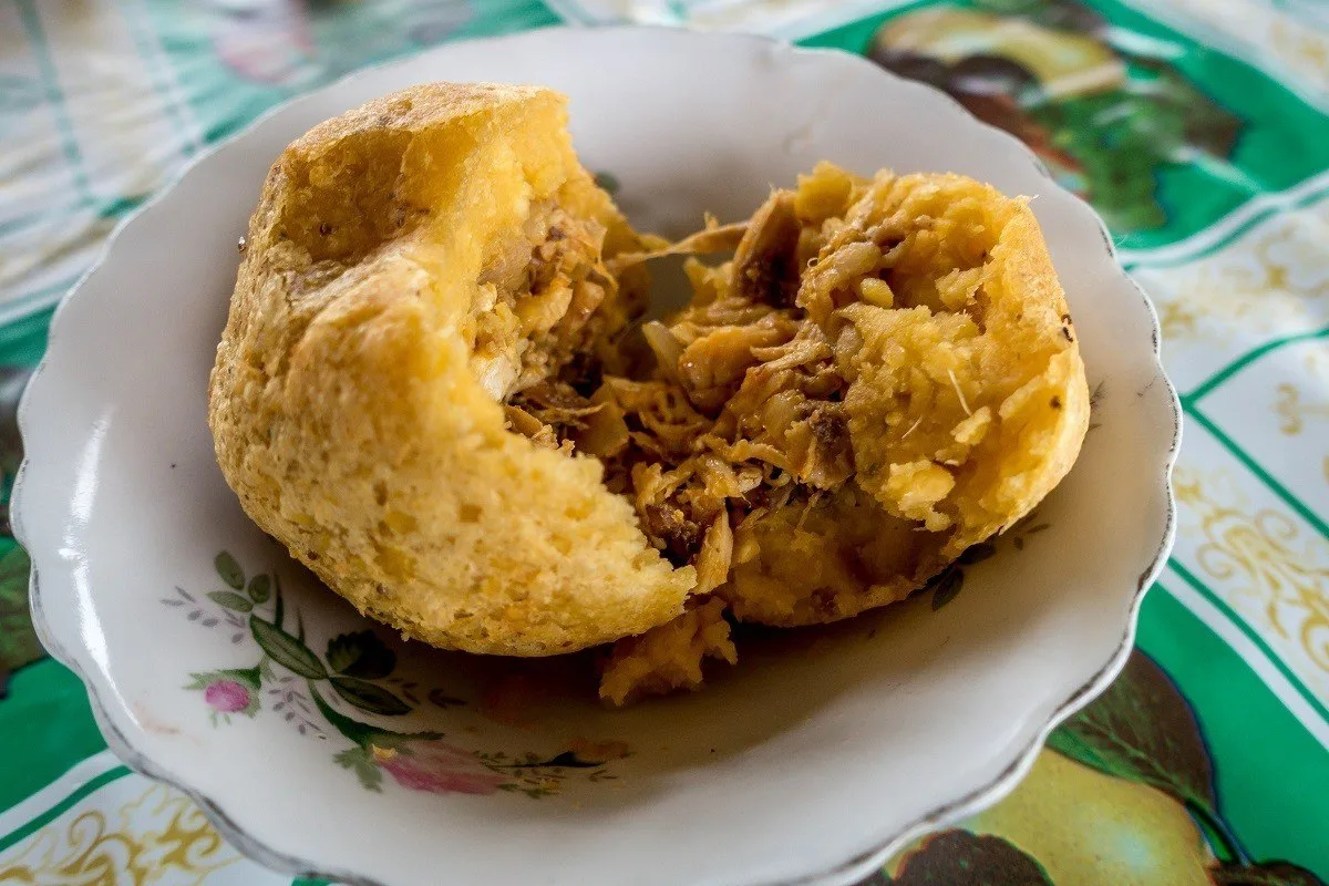 Bolon de Verde, ball of plantain stuffed with meat
